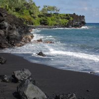 rocky beach on Hana