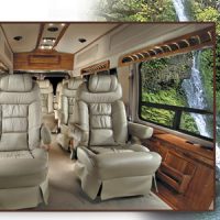 Inside of Temptation Tours luxury limo-van