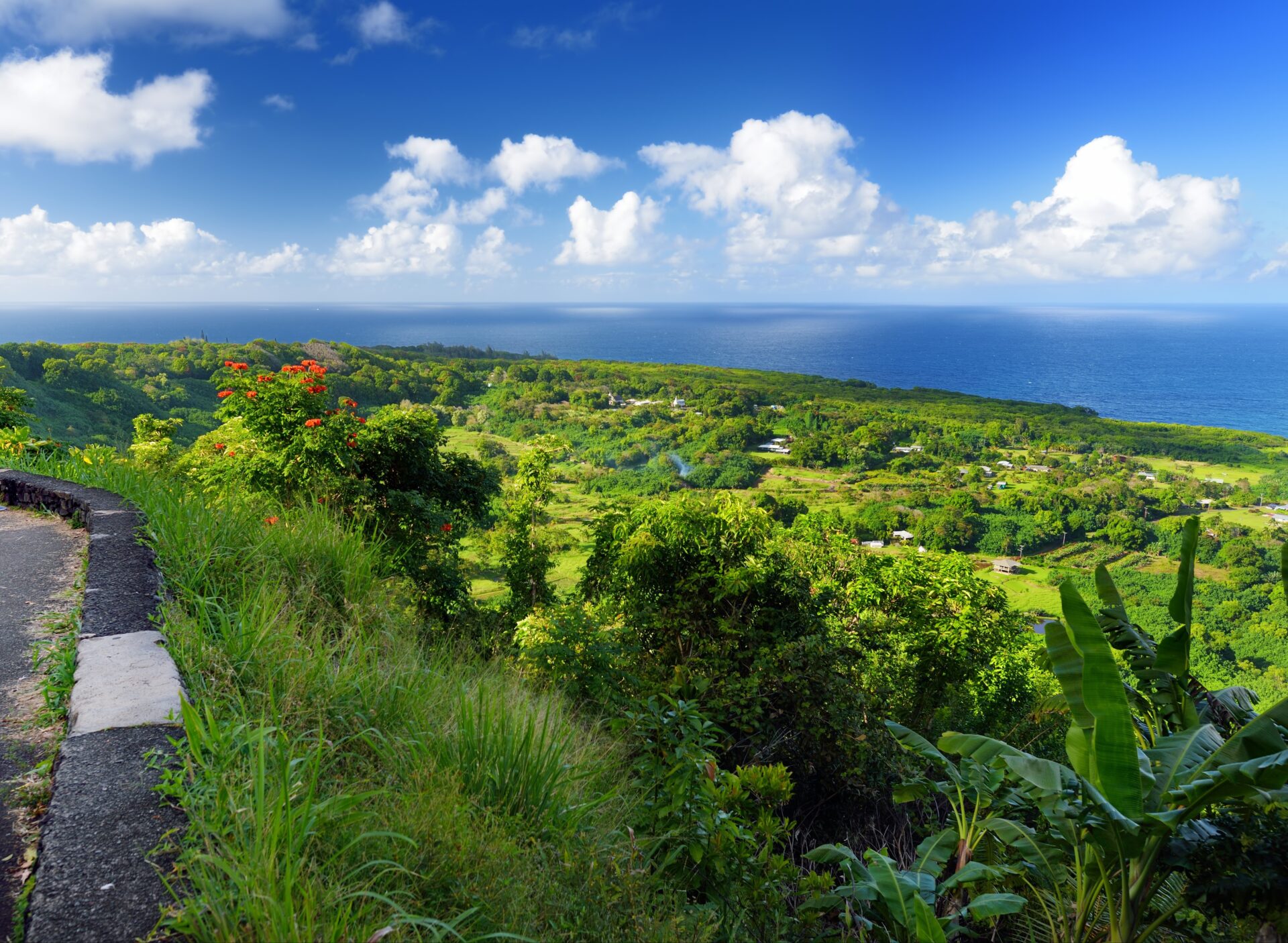 Ocean views from the Road to Hana in Maui