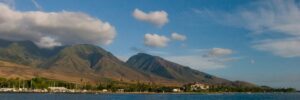 View of Lahaina and Puamana from the sea.