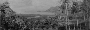 Old black and white photo of Hana Bay Maui