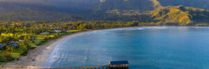 Beautiful Hanalei Bay in Kaua'i.