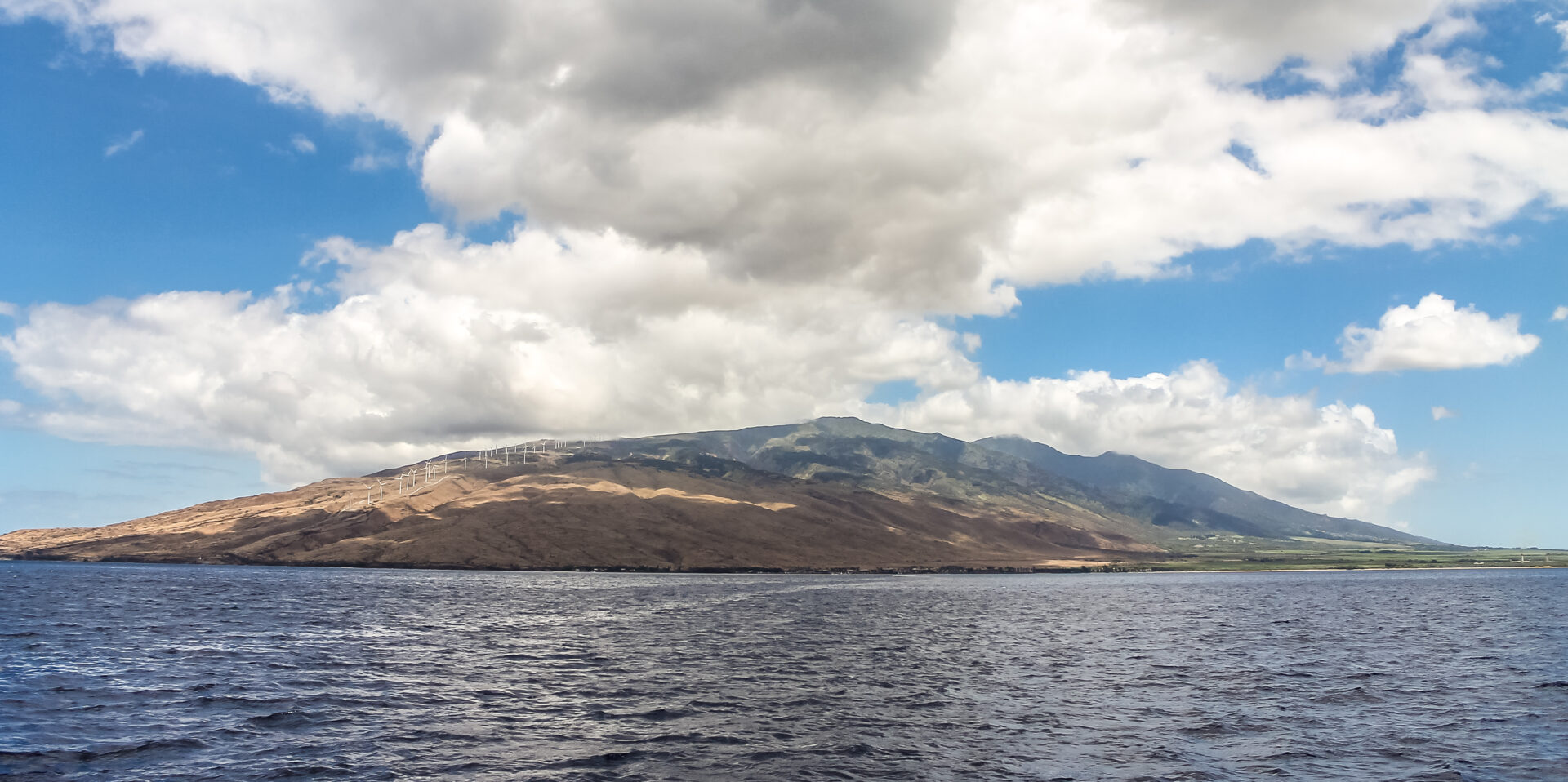 View of West Maui from the sea.